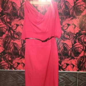 Jackie O Red & Black Halo Dress